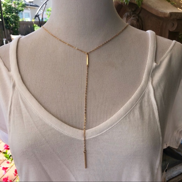 Eye Candy adjustable bar drop necklace - Picture 2 of 4
